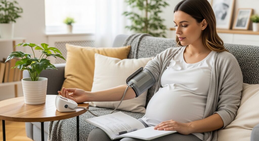 Home blood pressure tracking during pregnancy
