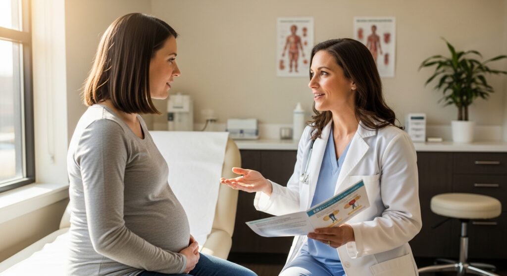 Talking to a provider about glucose testing in pregnancy