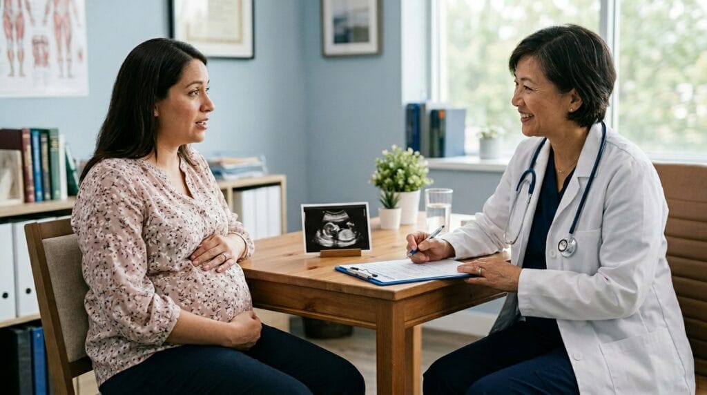 Prenatal provider discussing GLP-1 medications and pregnancy planning