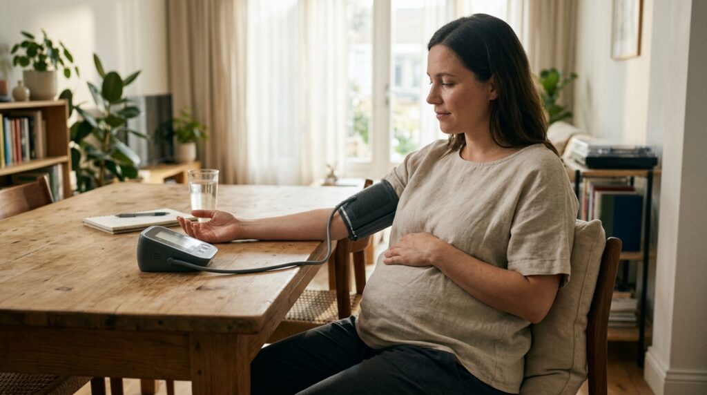 Blood pressure monitoring during pregnancy at home with a digital upper-arm monitor